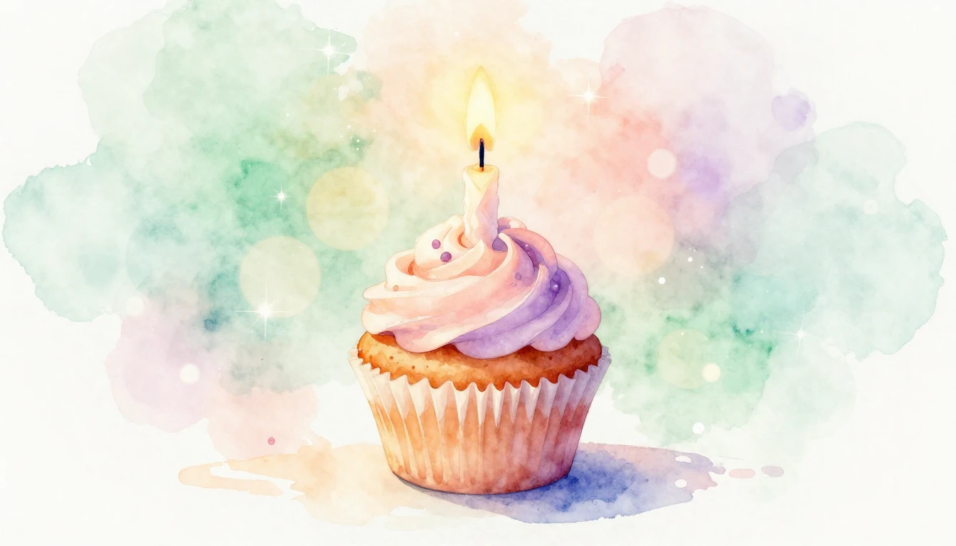 A beautiful watercolor painting of a single lit candle on a ...