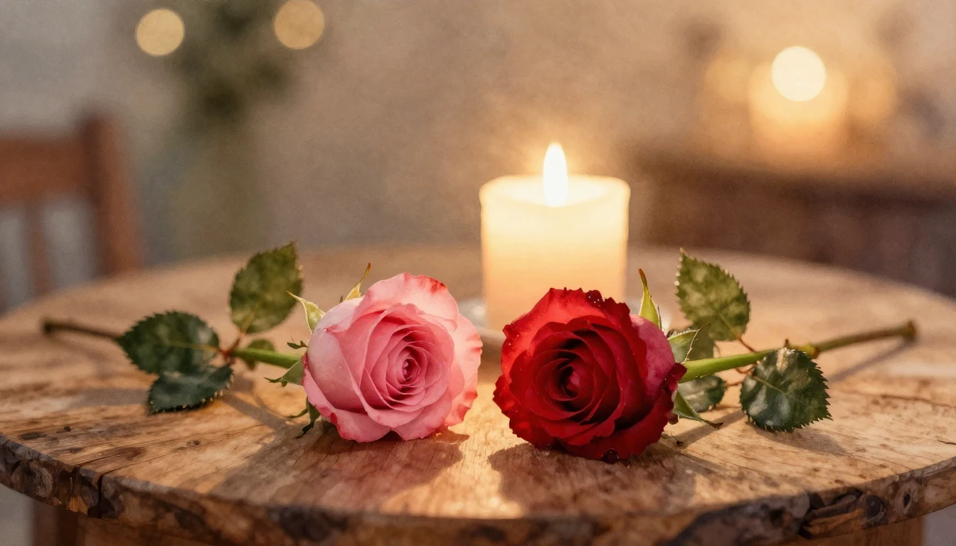 A dreamy and romantic watercolor painting depicting two deli...