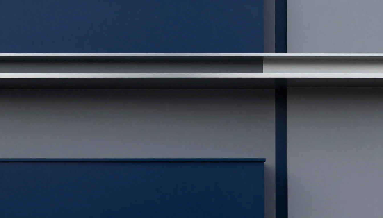 A sleek, minimalist composition featuring clean architectura...