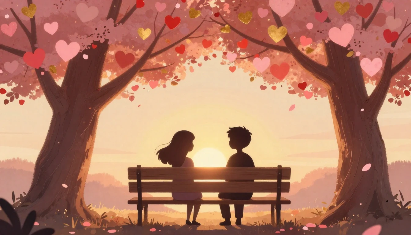 A heartwarming and soft illustration symbolizing connection....