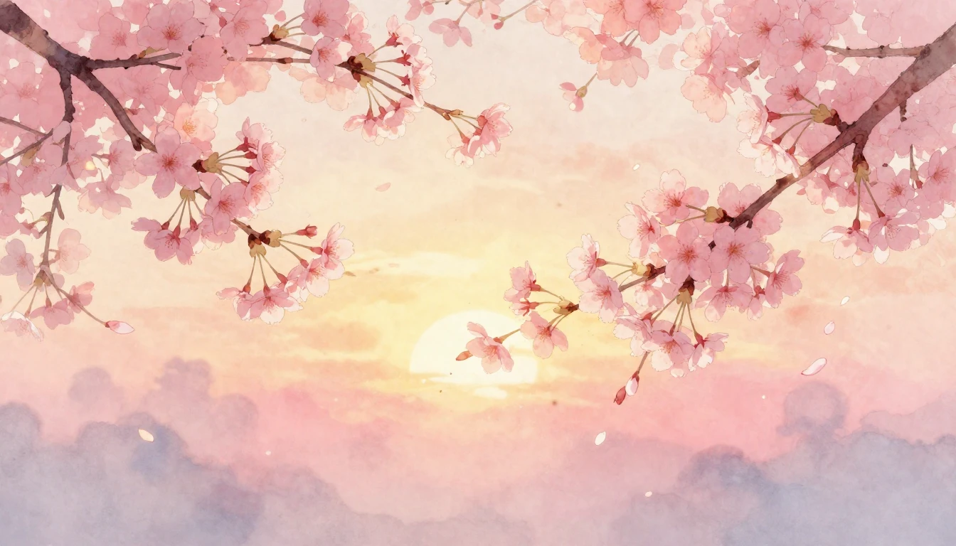 A dreamy and ethereal watercolor painting of two delicate ch...