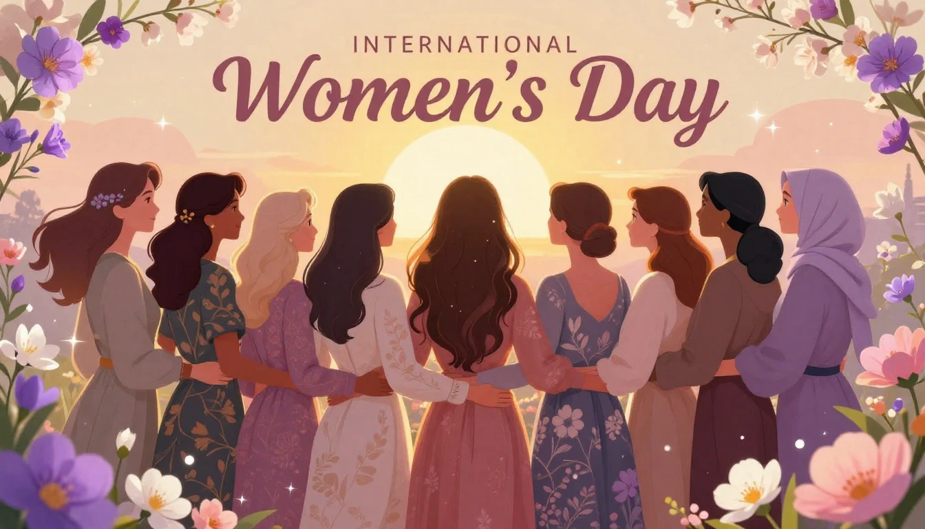 A vibrant digital art illustration celebrating International...