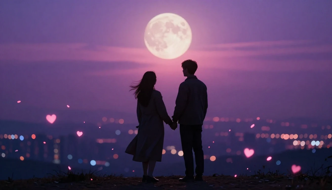 A romantic and dreamy scene representing eternal love for Va...