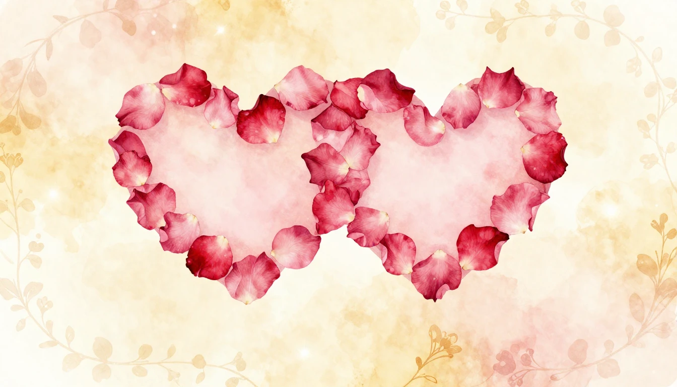 A beautiful watercolor painting of two intertwined hearts ma...