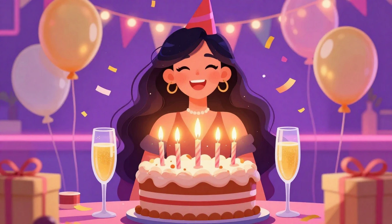 A vibrant and joyful digital art illustration representing a...