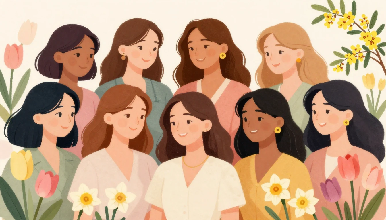 A beautiful and vibrant illustration celebrating Women's Day...