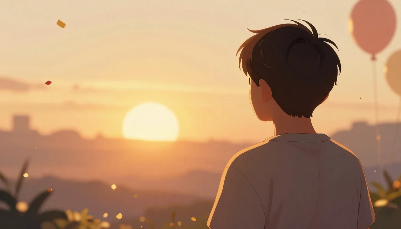 A heartwarming and artistic digital illustration representin...