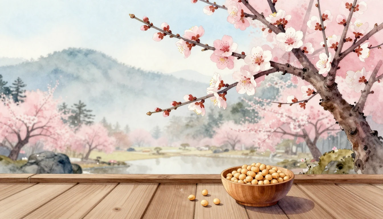 A serene watercolor painting of a traditional Japanese garde...