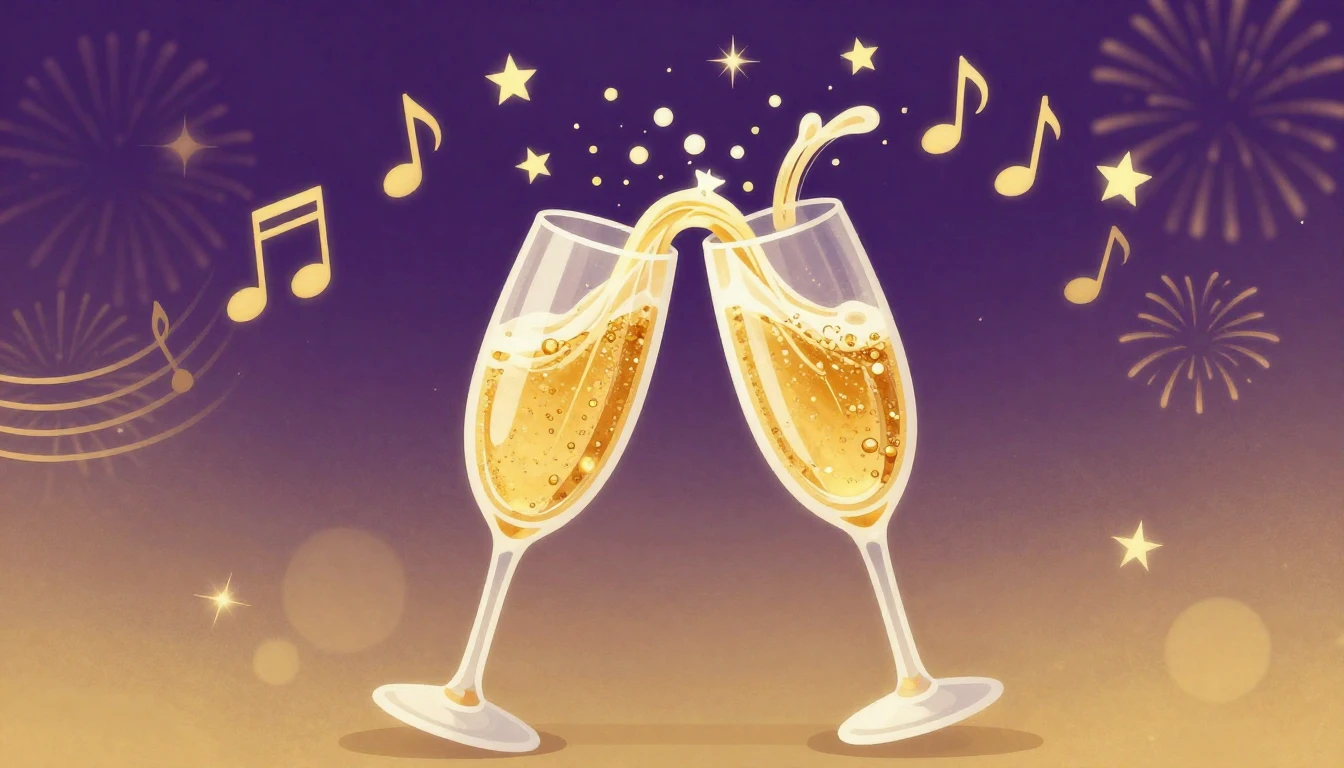 A vibrant and festive digital art illustration symbolizing a...