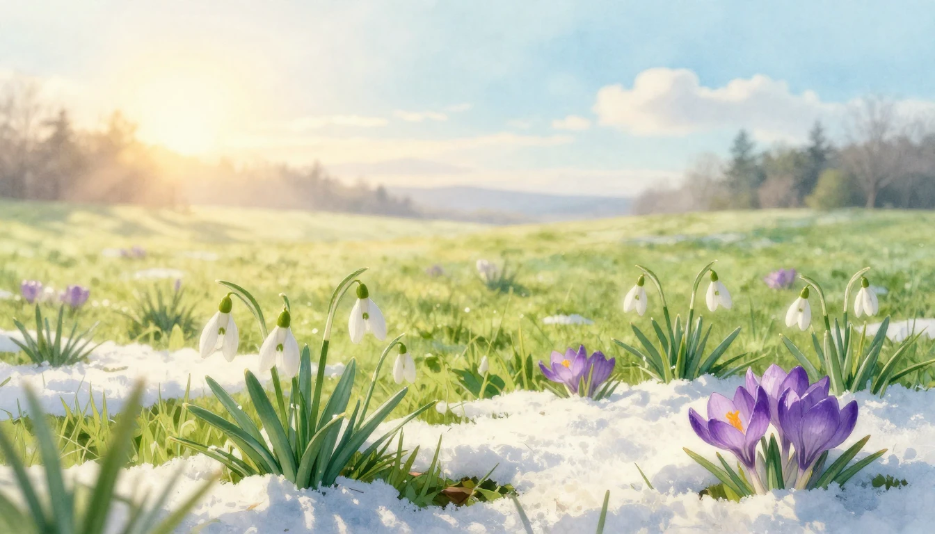 A breathtaking landscape capturing the very first moments of...