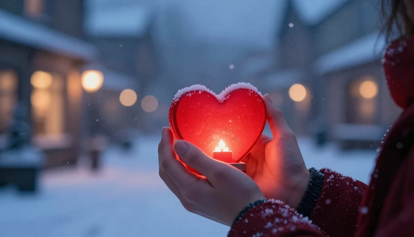 A warm and romantic close-up illustration of two hands holdi...