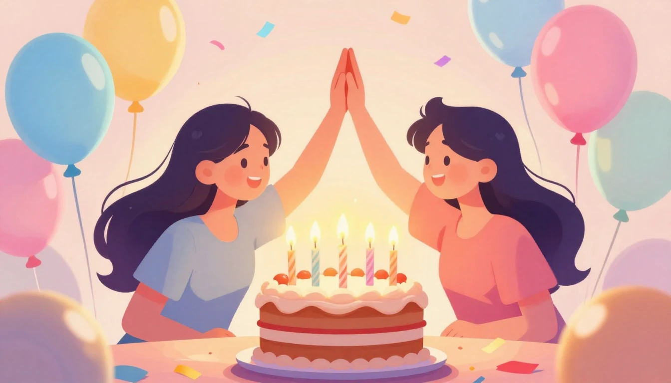 A vibrant and cheerful digital art illustration symbolizing ...