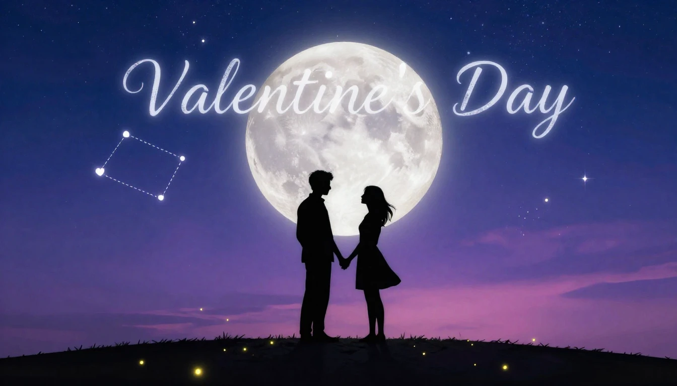 A romantic and dreamy illustration for a Valentine's Day son...