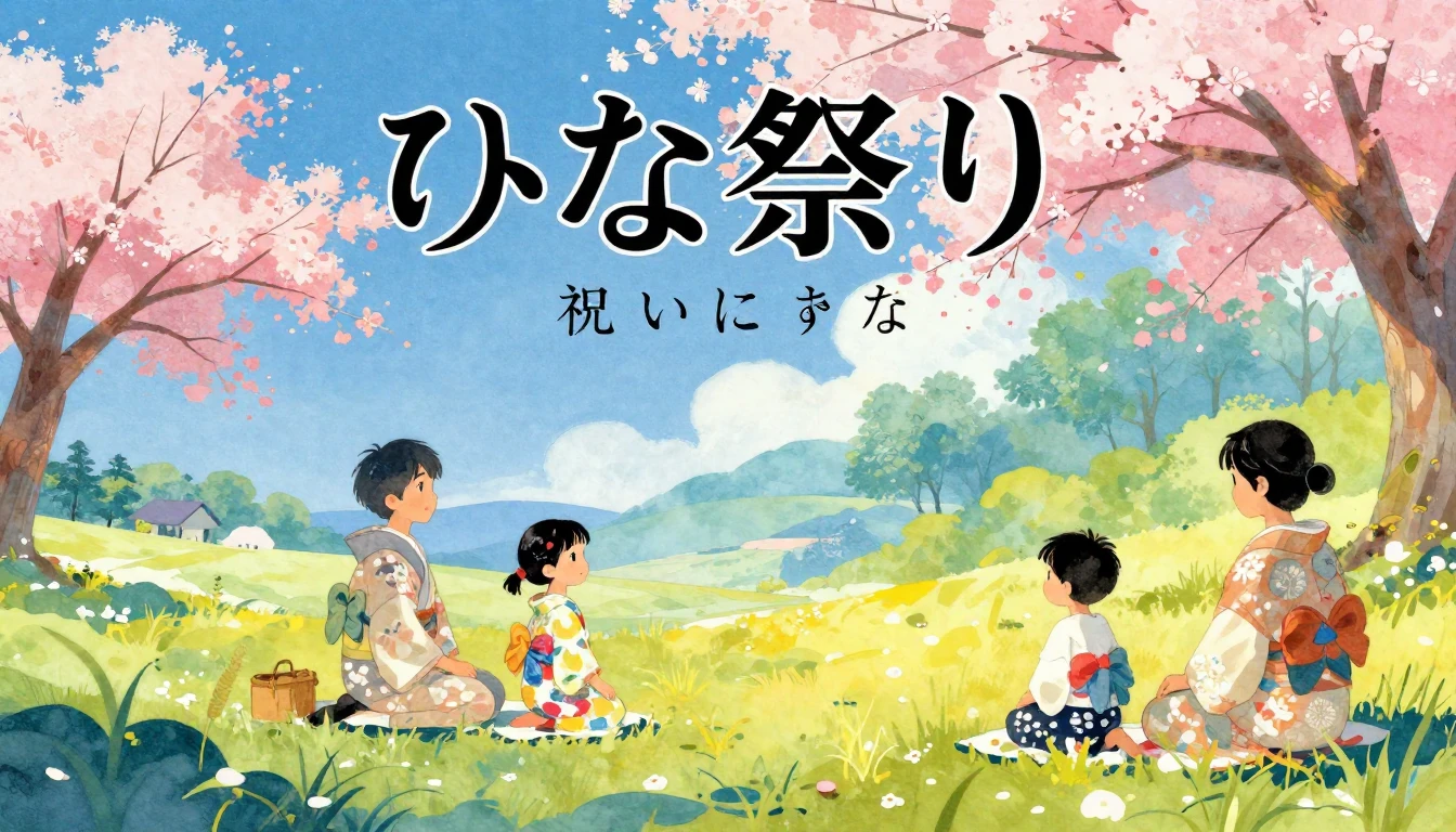 Album cover art for instrumental music about ひな祭りの祝いに流す穏やかなB...