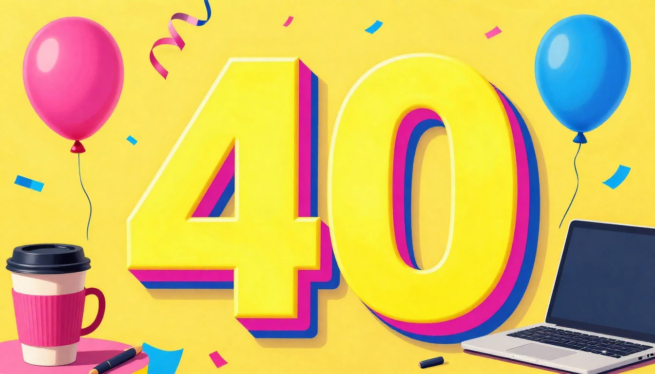 A vibrant and energetic album cover featuring a large, styli...