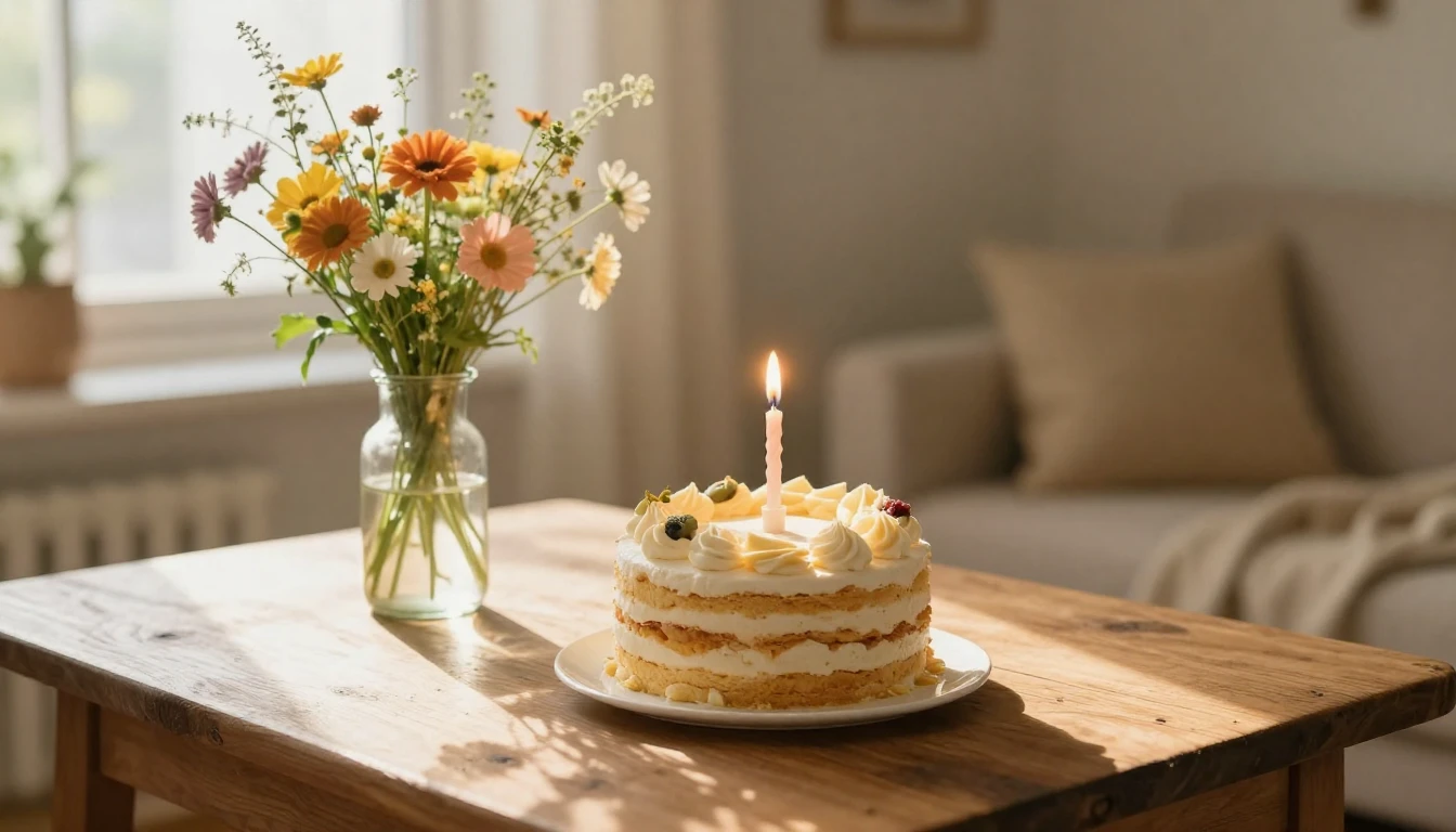 A cozy and warm scene featuring a small, beautifully decorat...