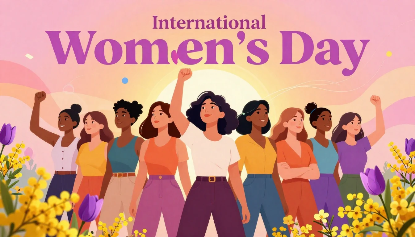 A vibrant digital art composition celebrating International ...