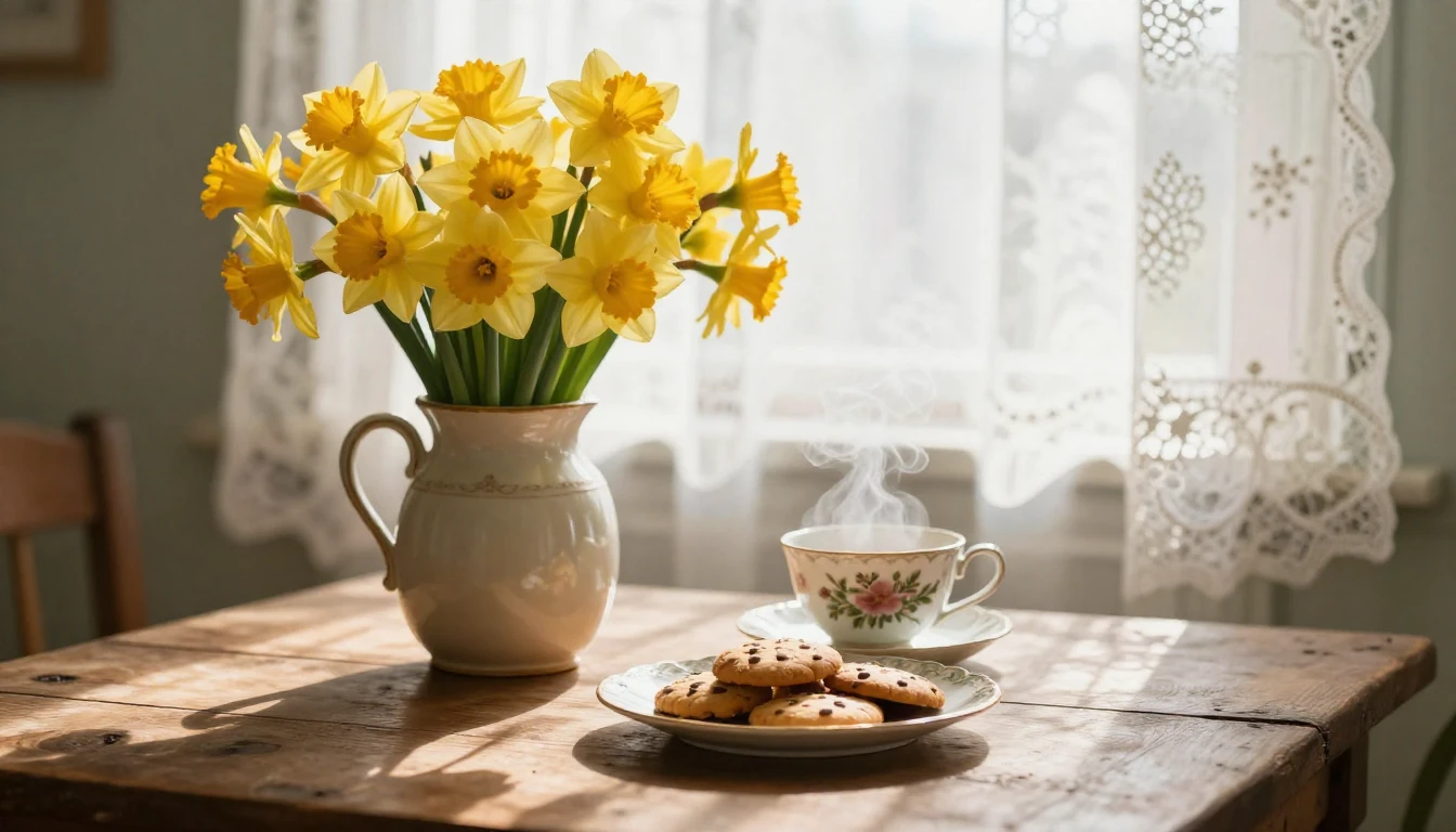 A heartwarming and nostalgic still life composition on a rus...