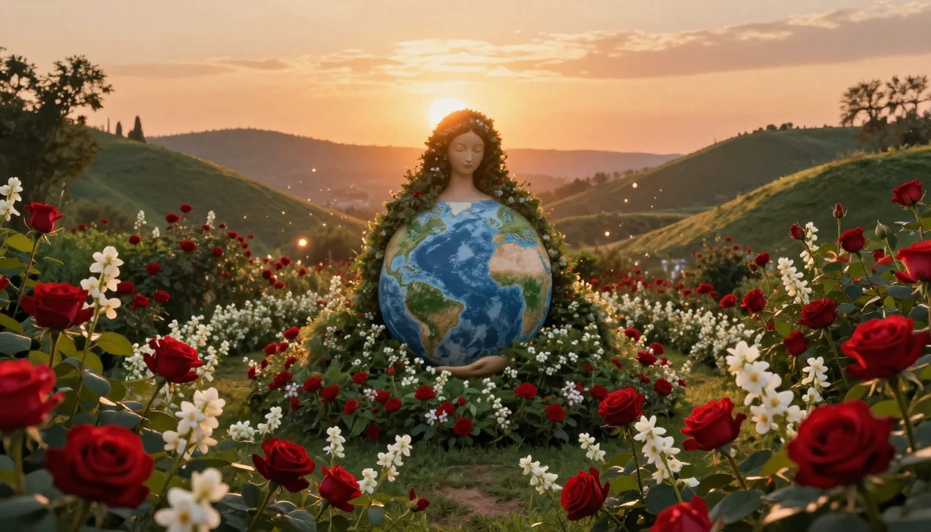 A beautiful landscape representing the Sepandarmazgan festiv...