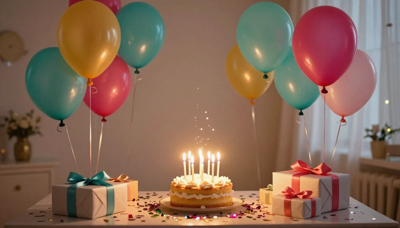 A festive and vibrant scene featuring a beautifully decorate...