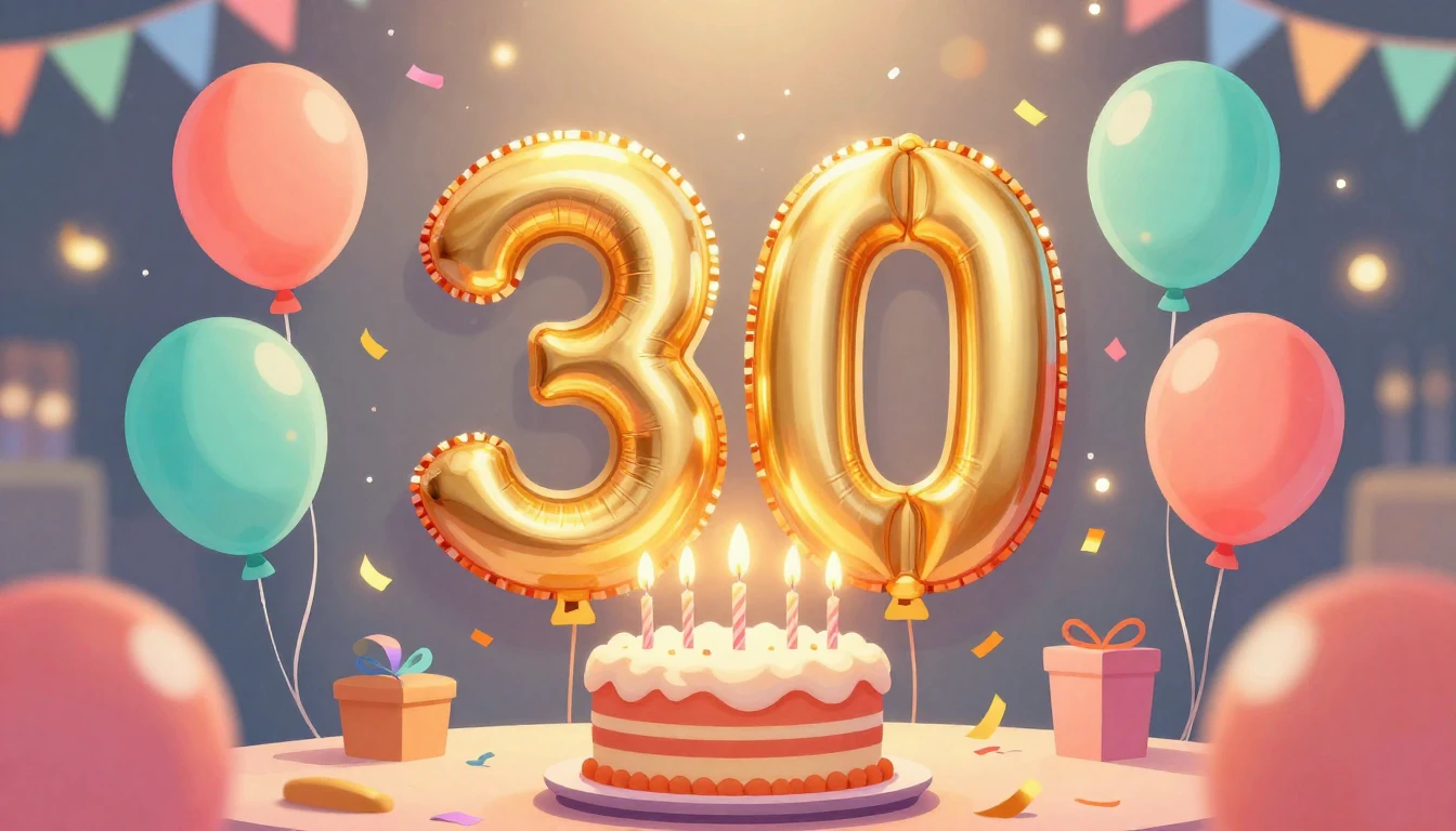 A vibrant and festive digital art illustration celebrating a...