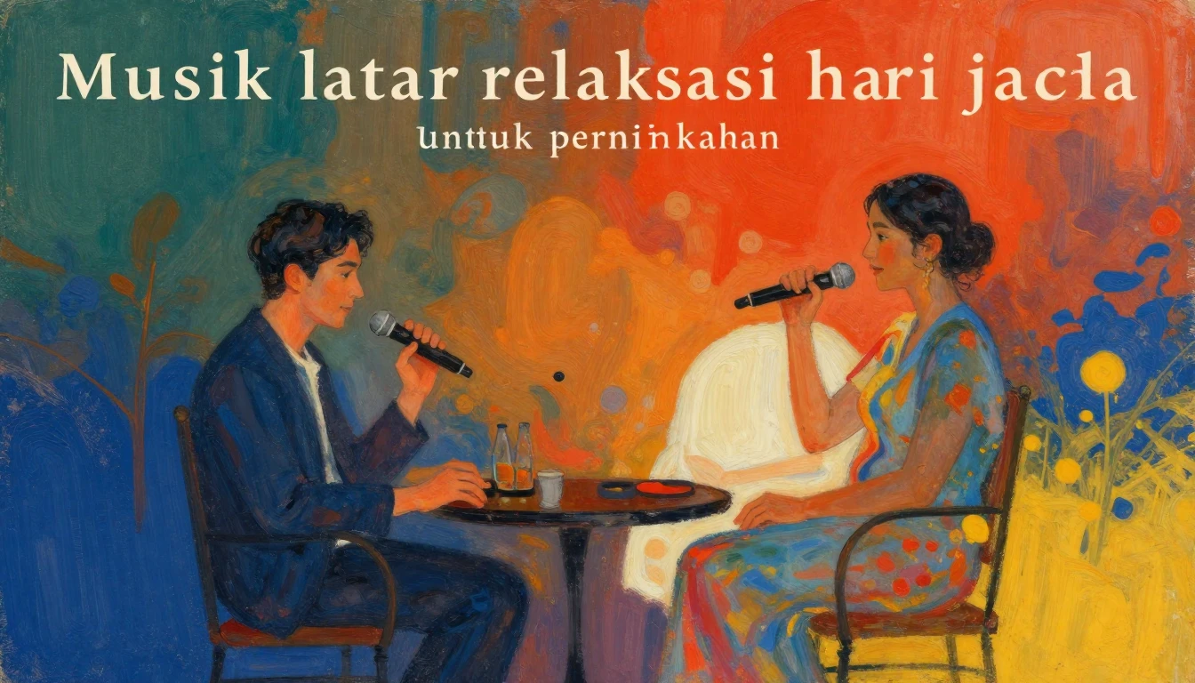 Album cover art for instrumental music about Musik latar rel...