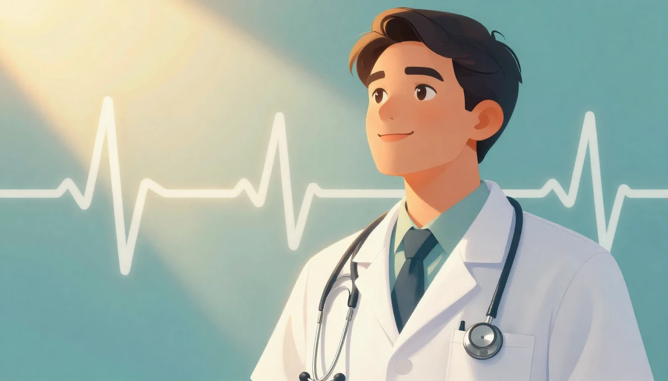 A warm and inspiring digital art illustration focusing on a ...