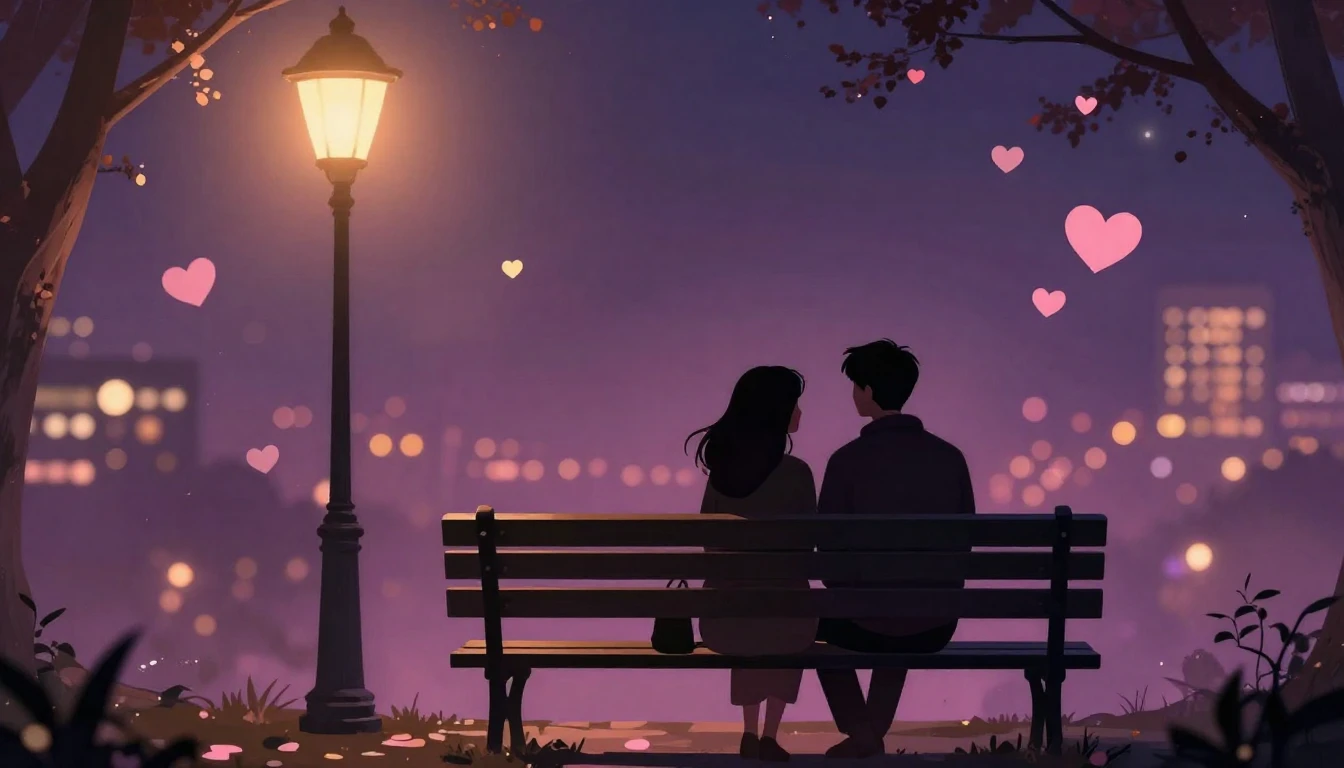 A romantic and dreamy scene for a Valentine's Day song cover...