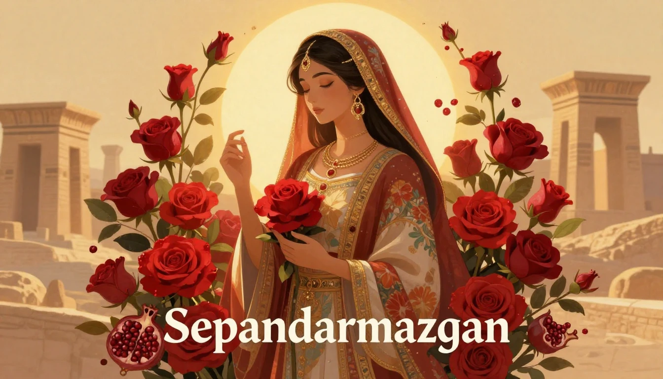 A beautiful, artistic illustration representing Sepandarmazg...