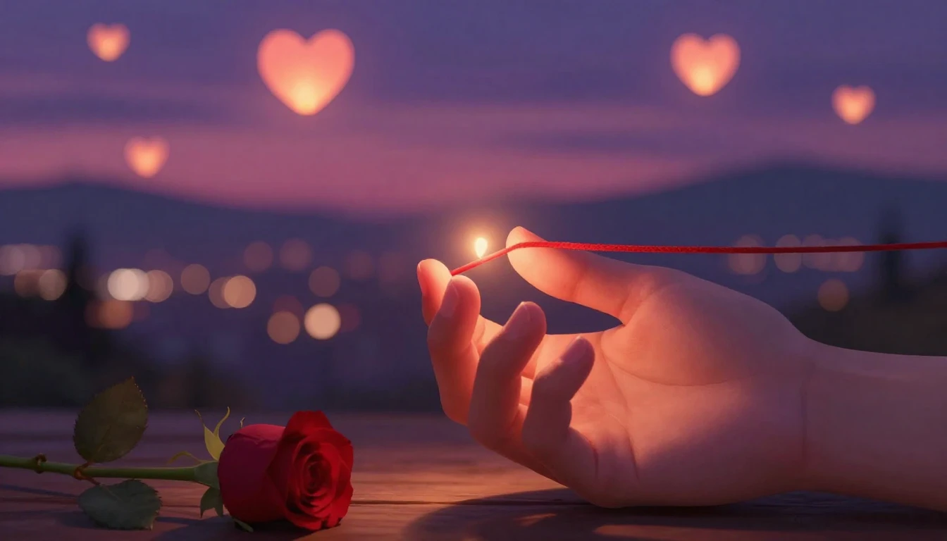 A highly detailed digital art illustration of a romantic sce...