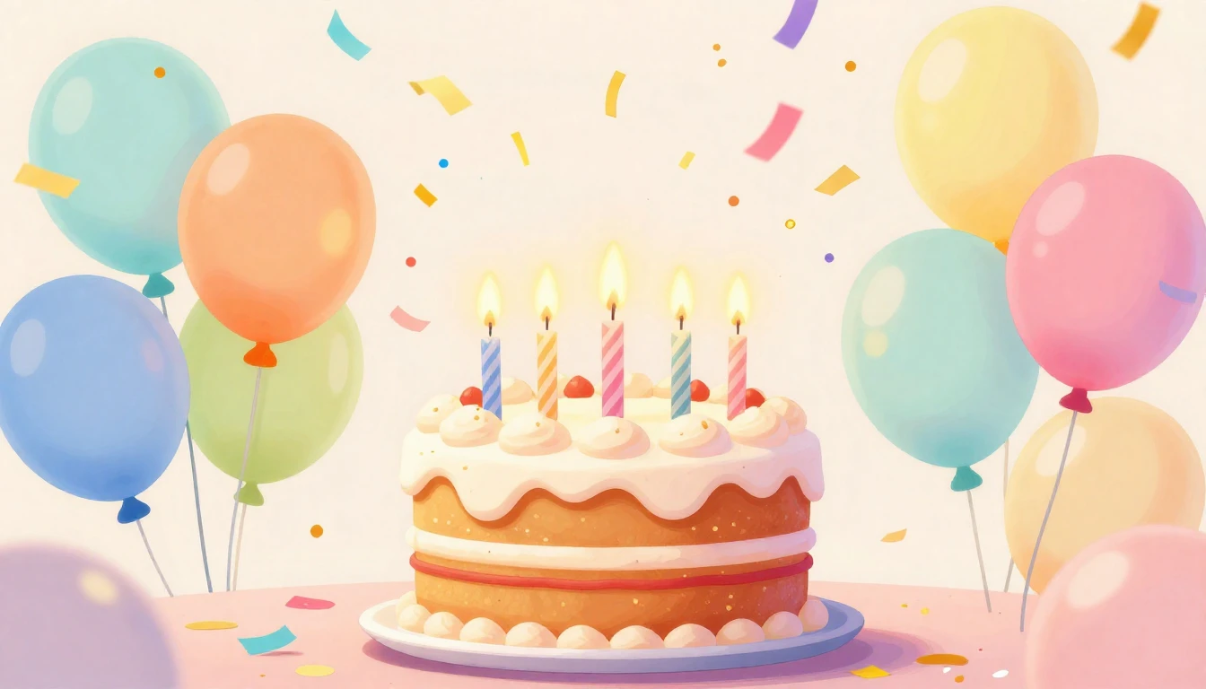 A vibrant and festive digital art illustration celebrating a...