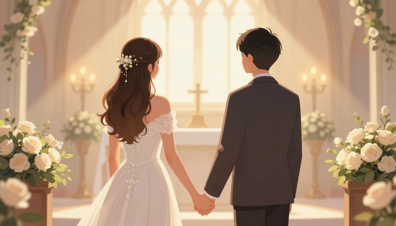 A warm and nostalgic illustration of two best friends holdin...