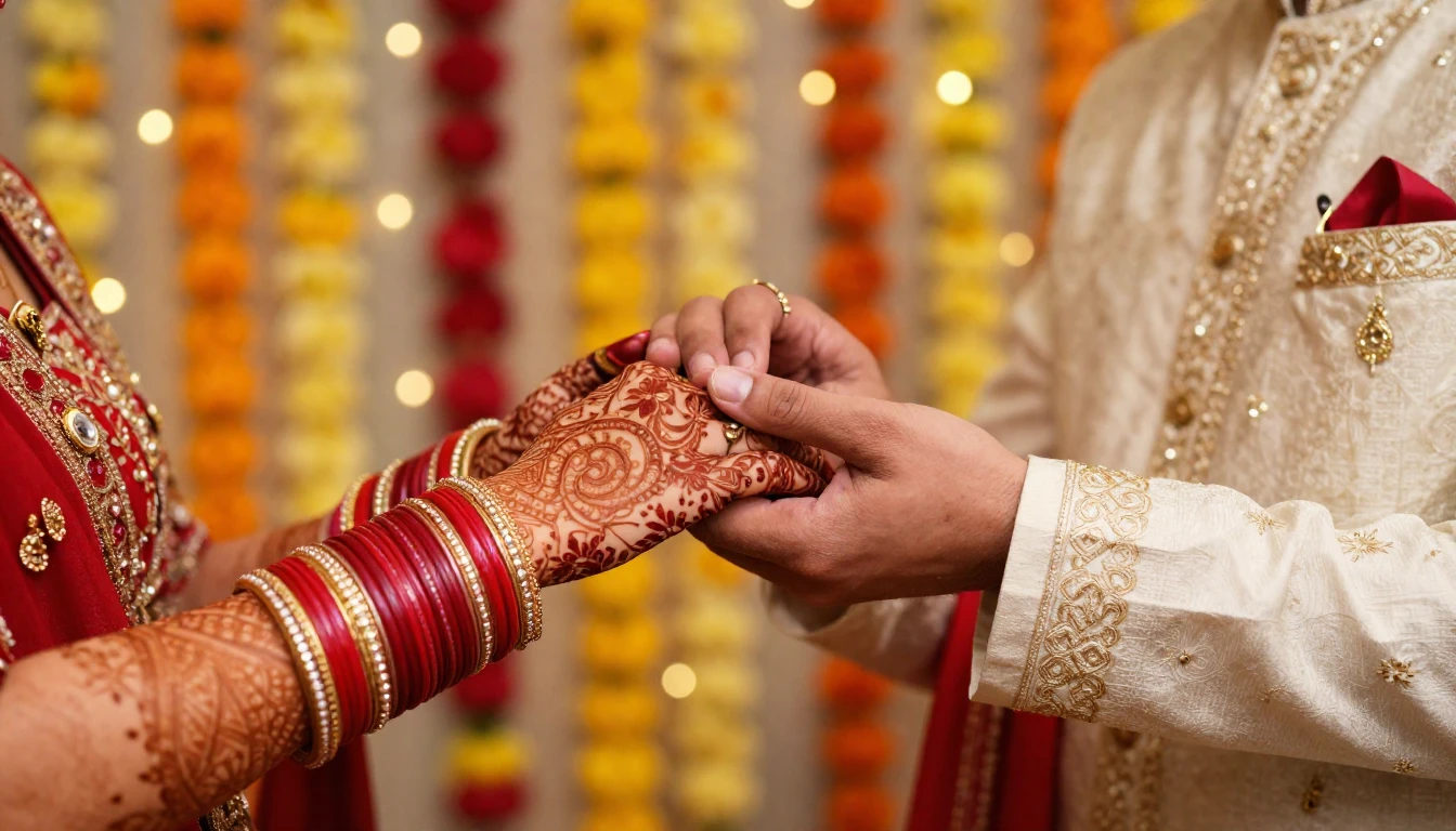 A vibrant and celebratory close-up composition focusing on t...