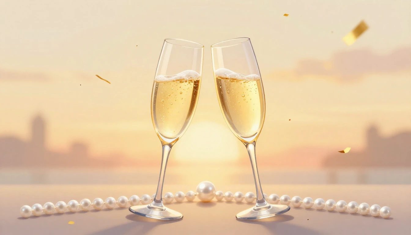 A warm and romantic illustration celebrating a 30th wedding ...