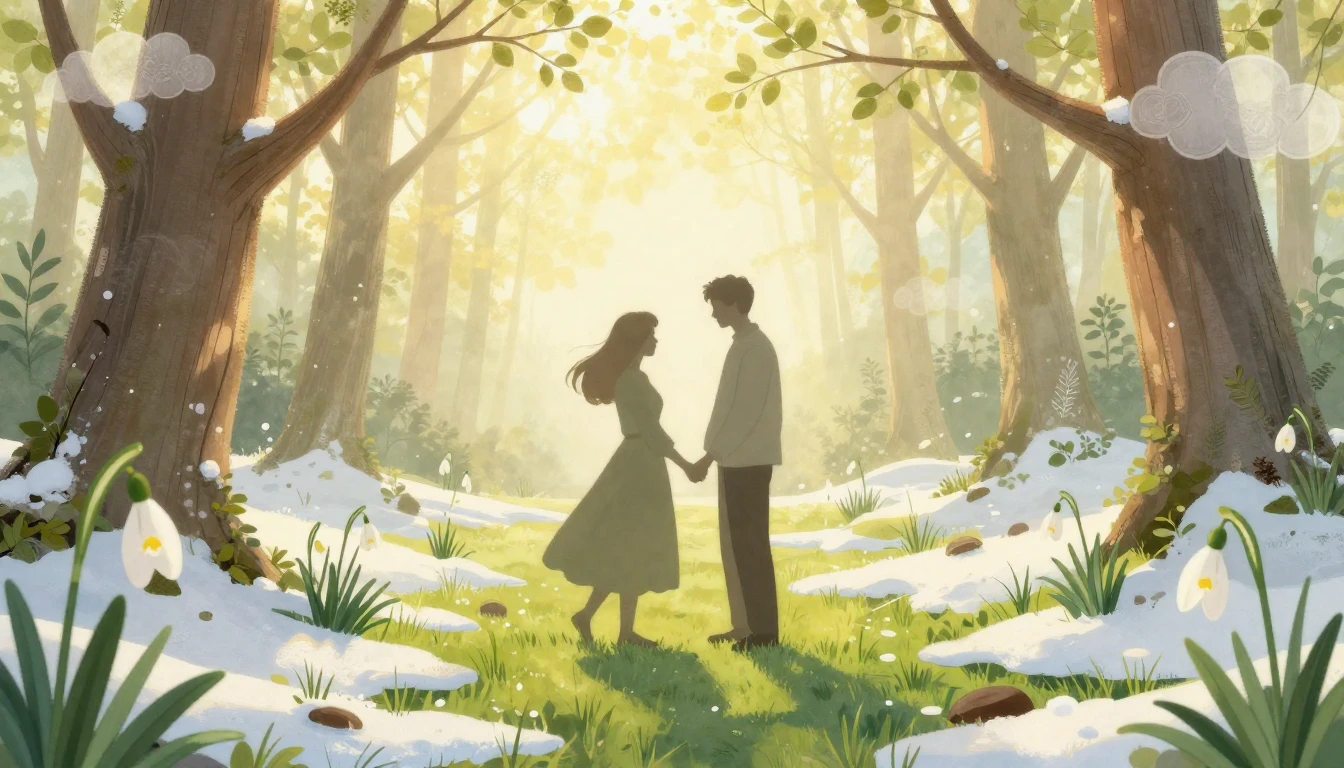 A romantic and dreamy illustration representing the Romanian...