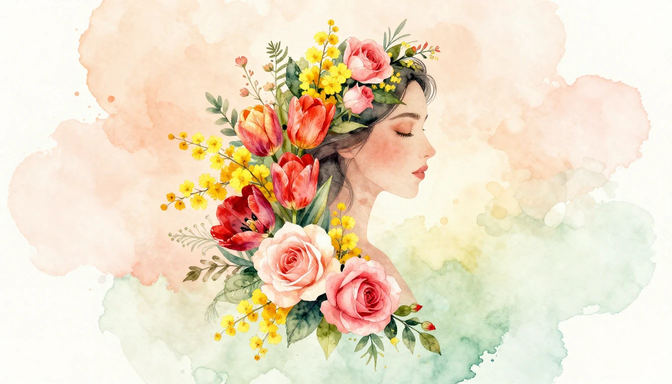 A beautiful and artistic watercolor painting celebrating Int...