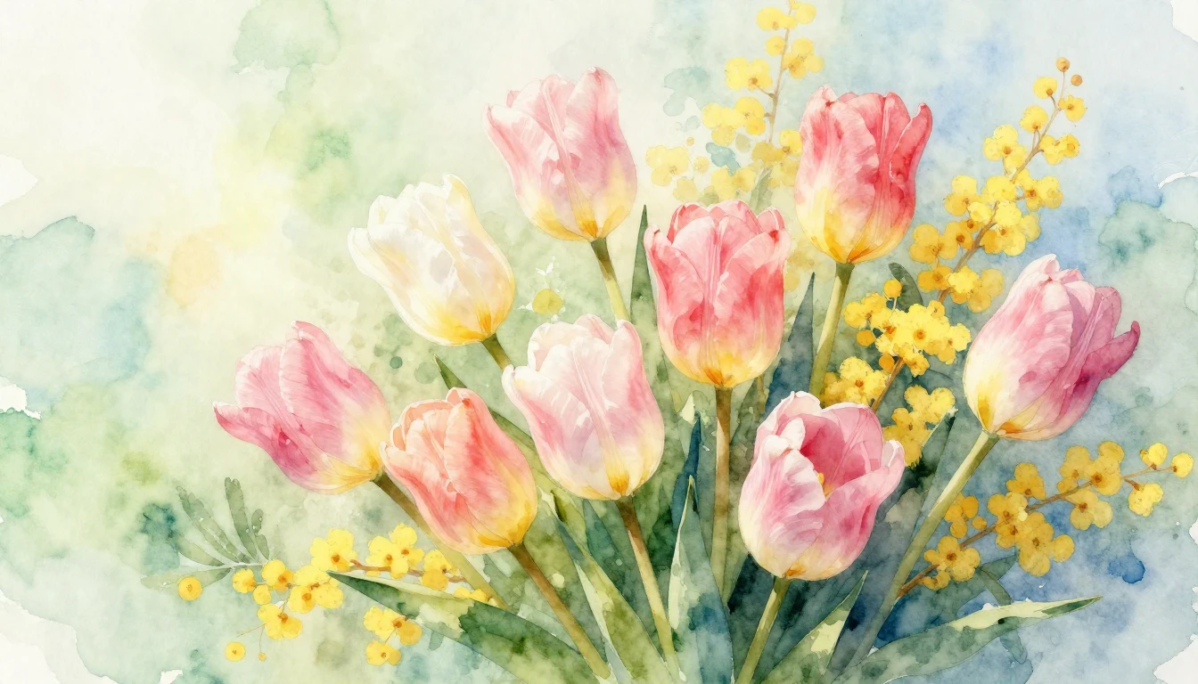 A breathtaking watercolor painting representing the arrival ...