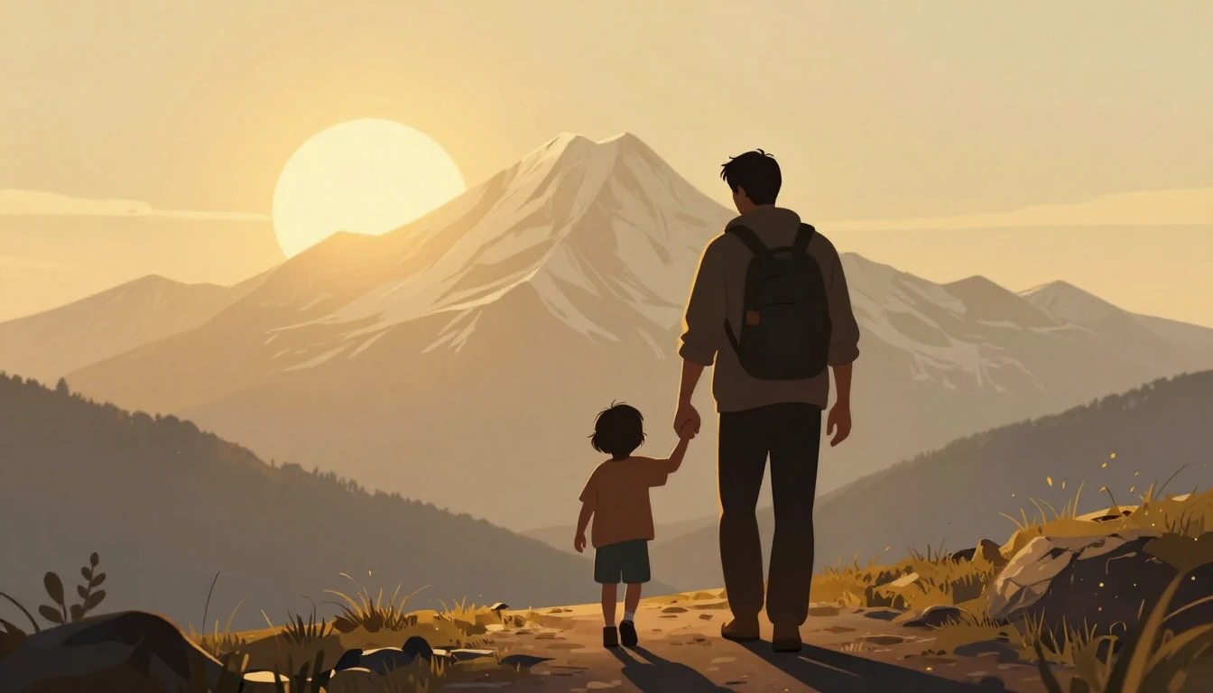 A heartwarming and metaphorical illustration representing a ...