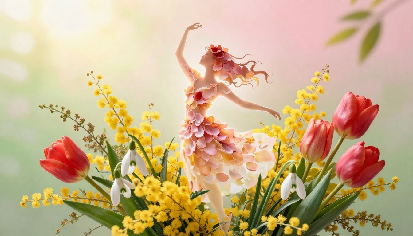 A beautiful and festive artistic composition celebrating Int...