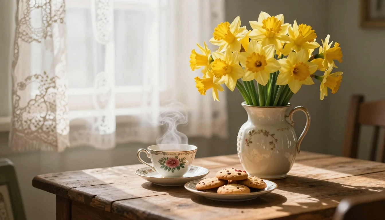 A heartwarming and nostalgic still life composition on a rus...