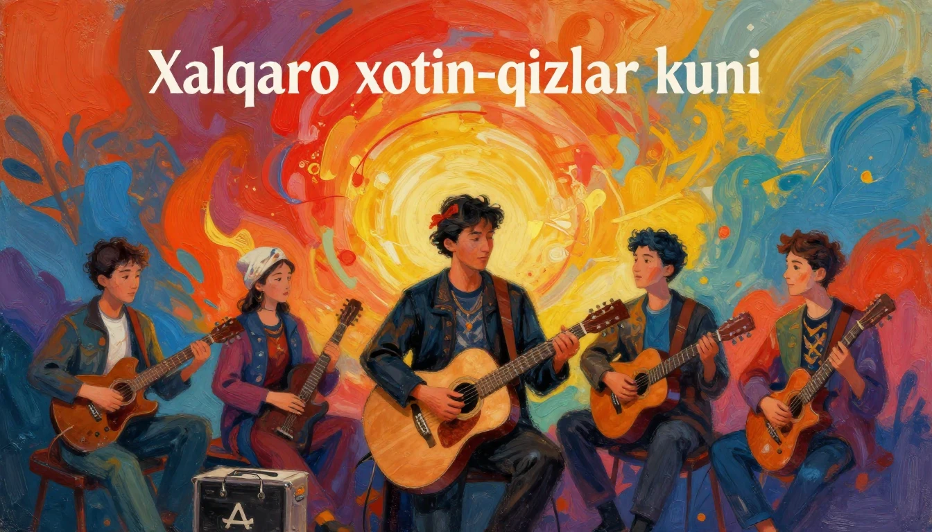 Album cover art for instrumental music about Xalqaro xotin-q...