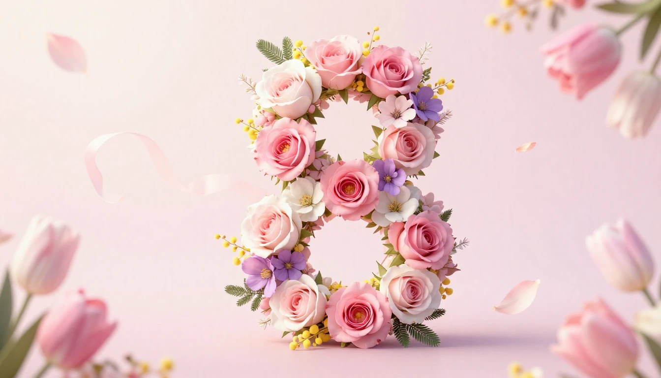 A beautiful and elegant artistic composition celebrating Int...