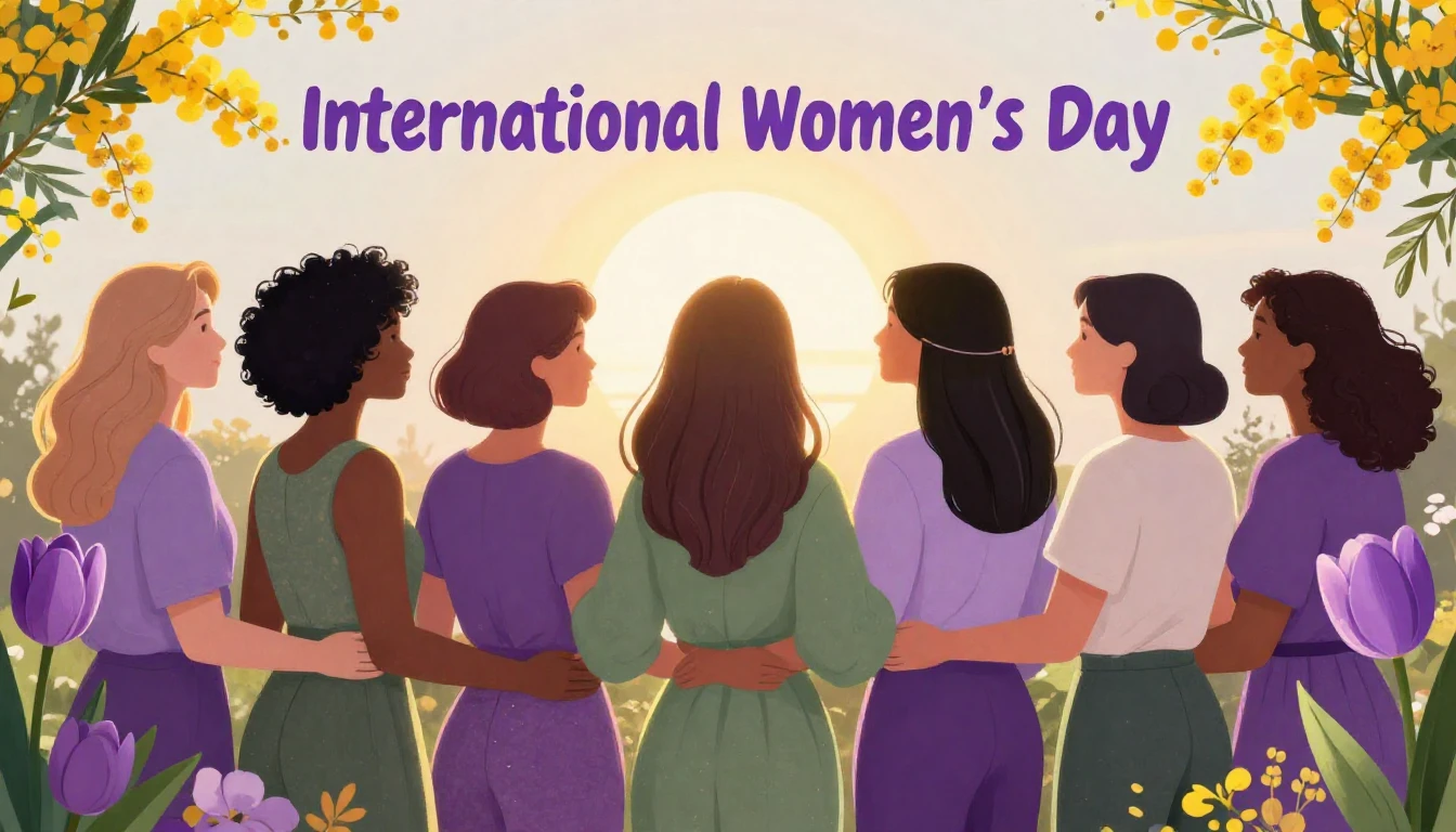 A vibrant digital art composition representing International...