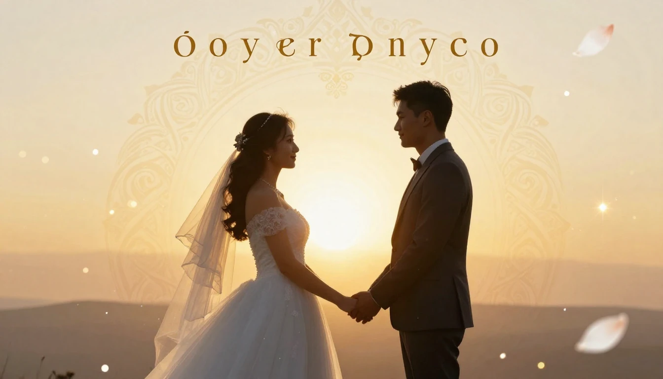 A romantic and festive music album cover. In the center, sil...