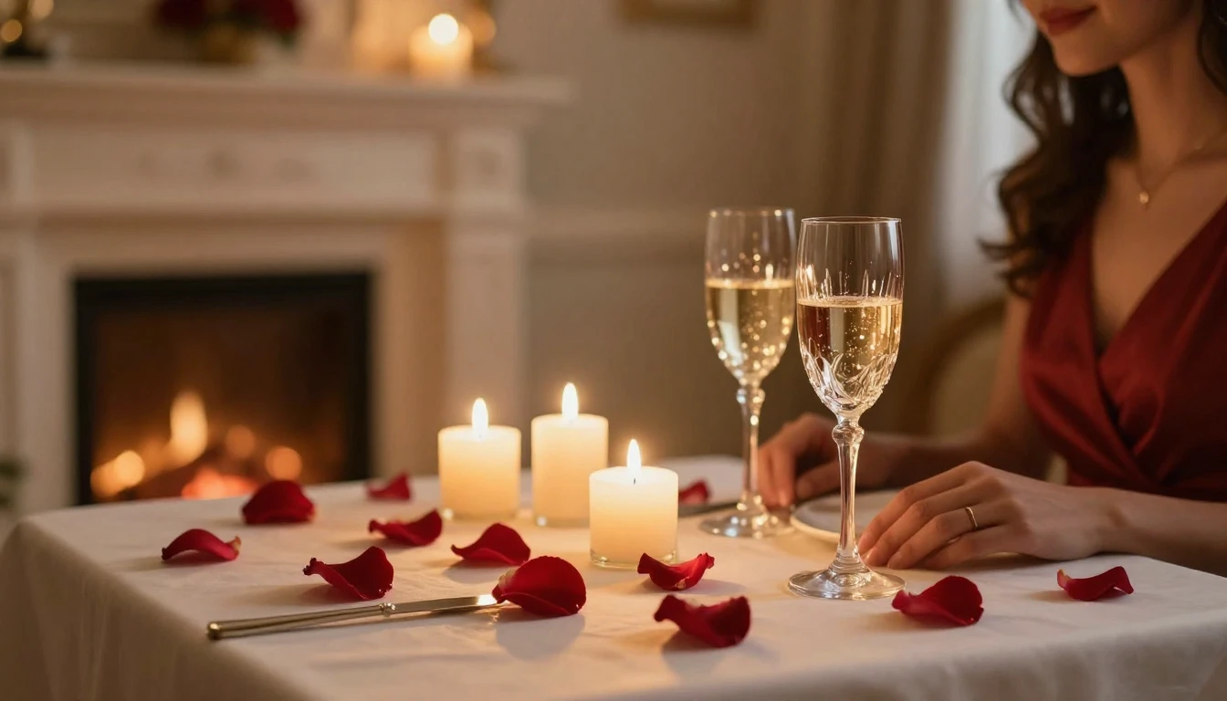 A luxurious and romantic setting for a Valentine's Day celeb...