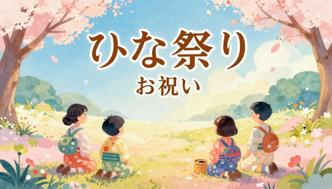 Album cover art for instrumental music about ひな祭りのお祝いのための心地よ...