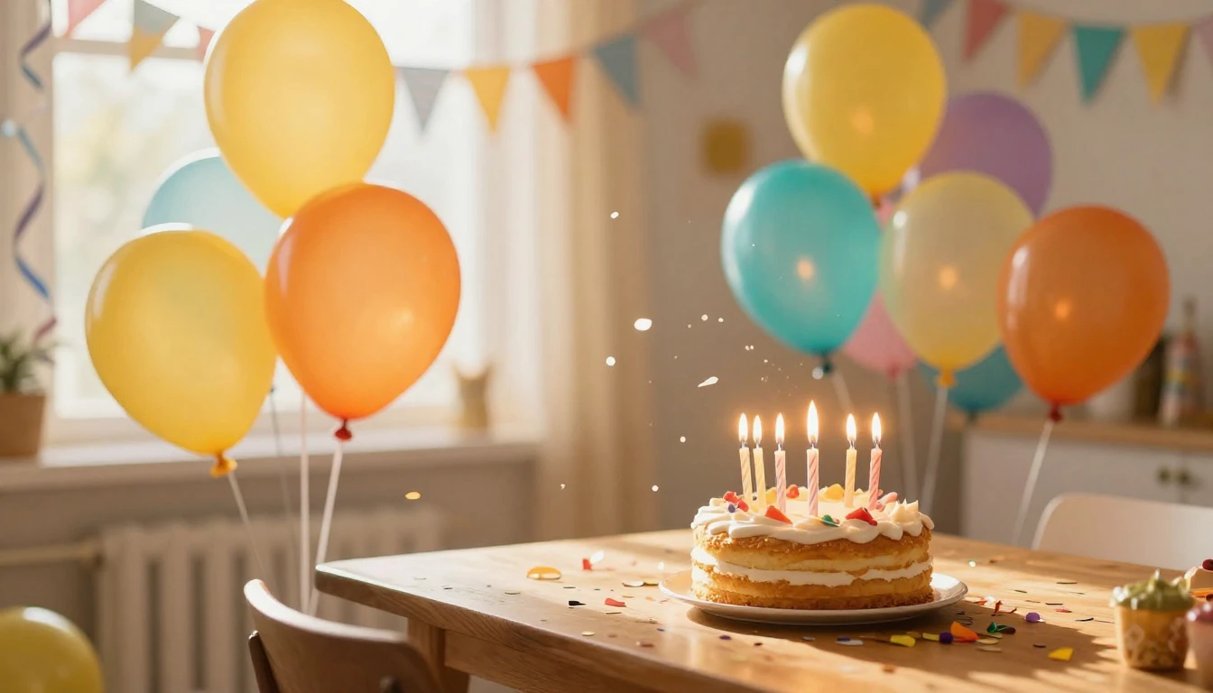 A festive and colorful scene celebrating a joyful occasion. ...