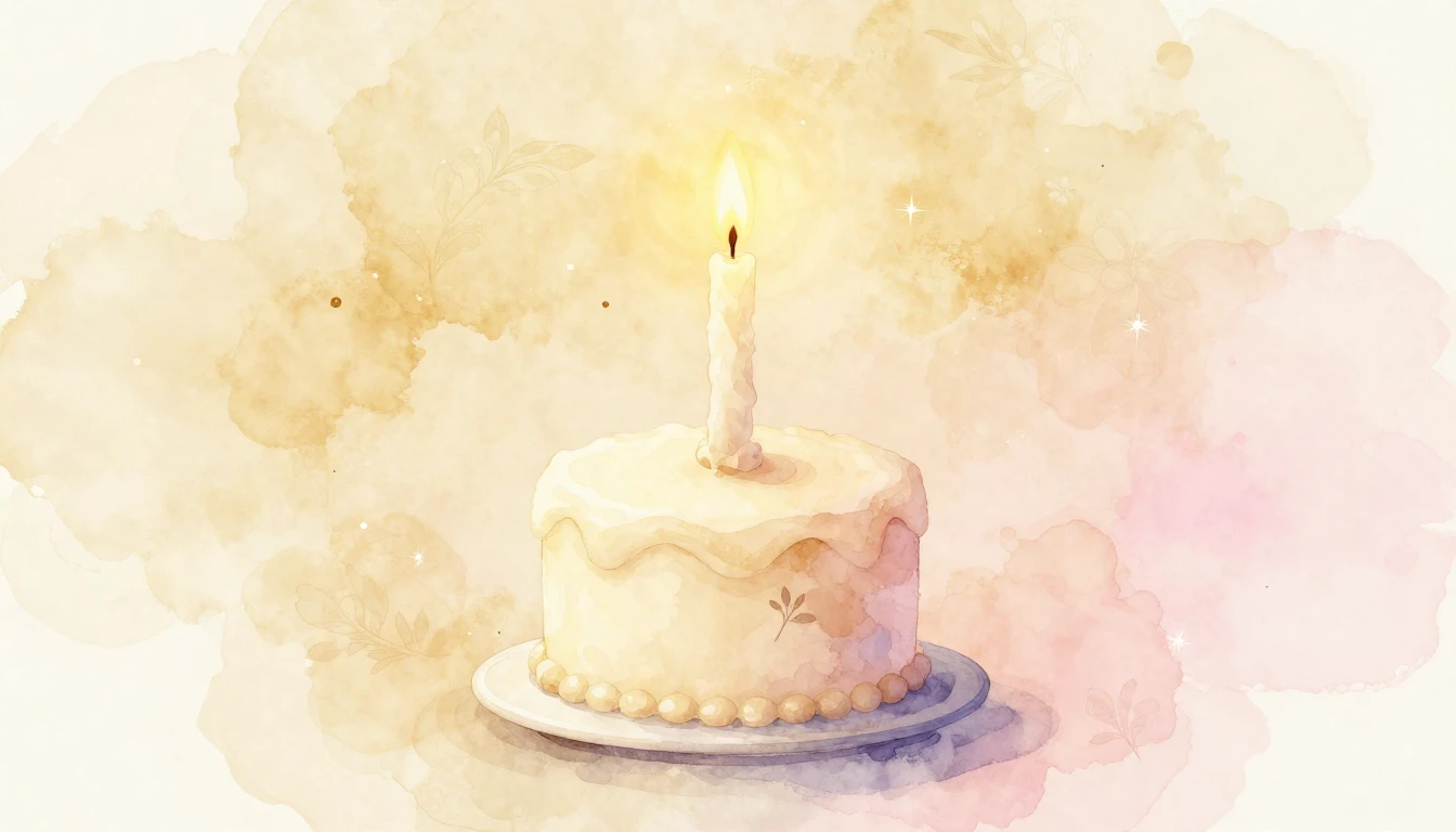 A beautiful watercolor illustration of a single elegant cand...