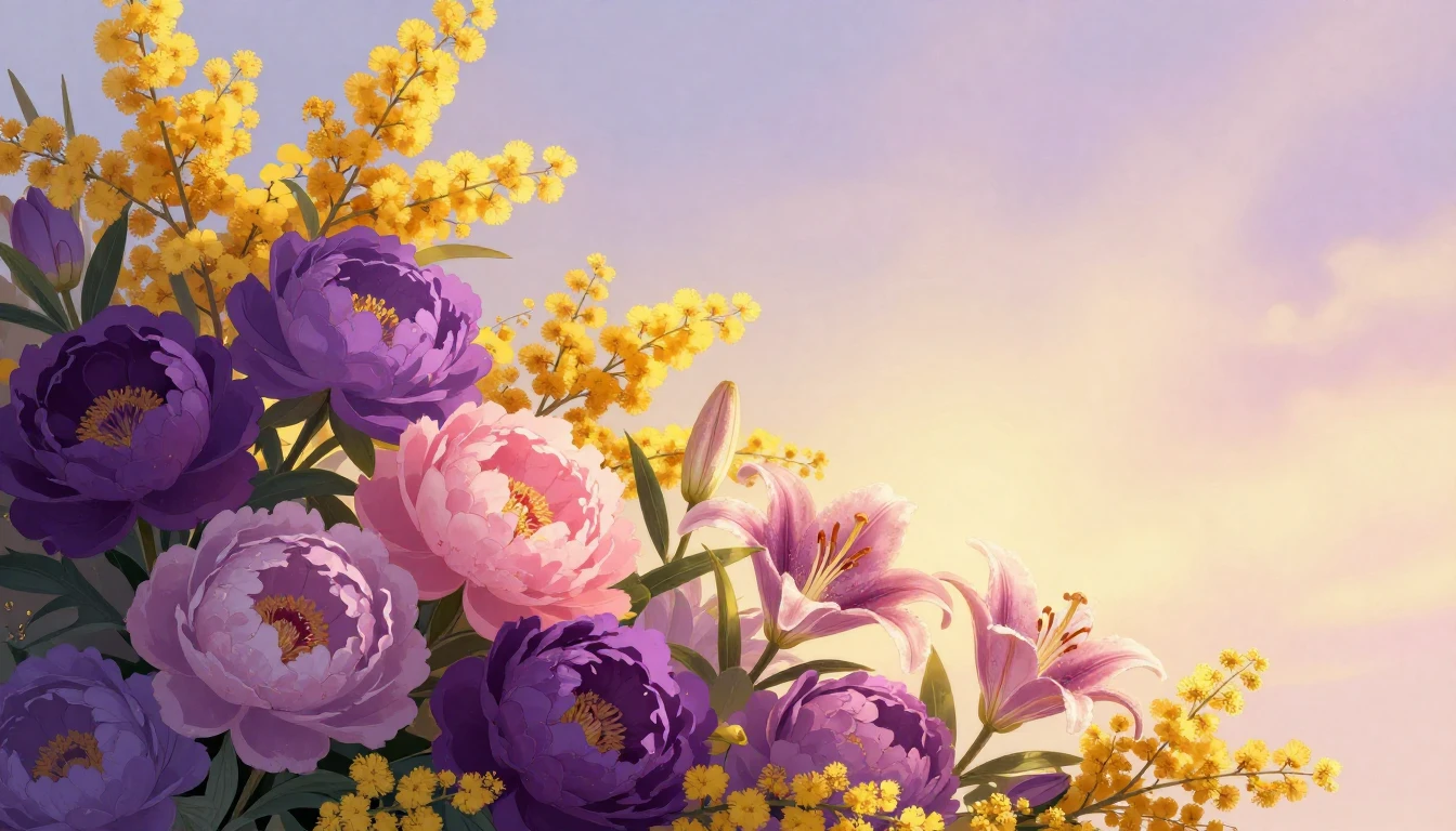 A vibrant and symbolic digital illustration featuring a lush...