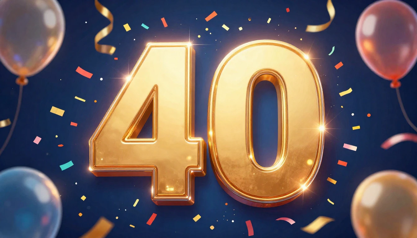 A vibrant and celebratory album cover design featuring a lar...